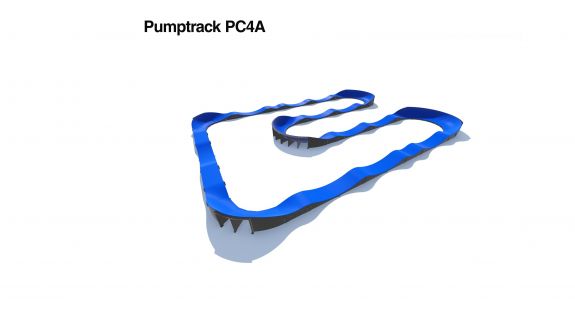 Pumptrack aus Verbundmaterial PC4A