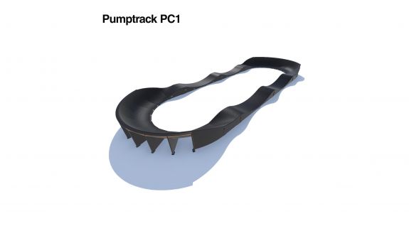 Pumptrack aus Verbundmaterial PC1